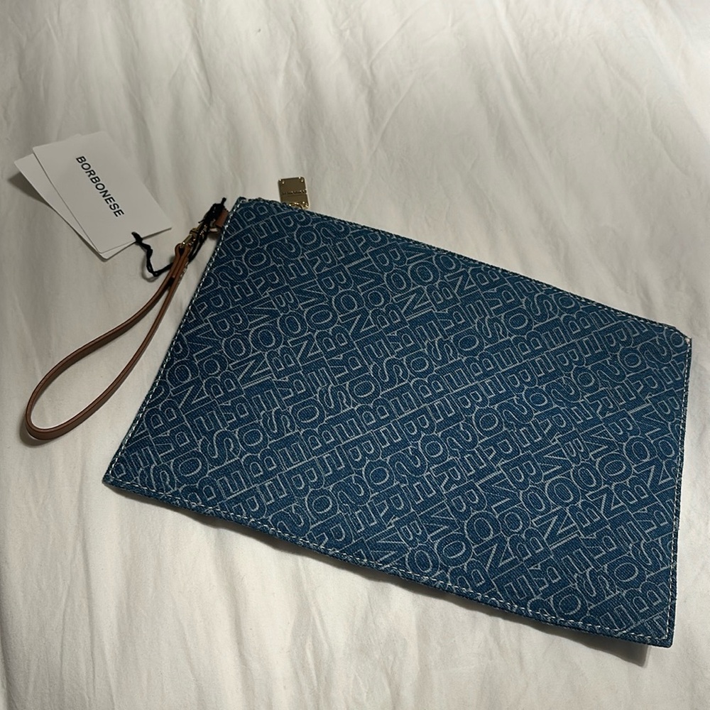 BRAND NEW BORBONESE JEAN CLUTCH